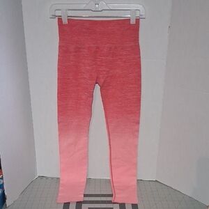 Vibrant Pink Ombre Kids Leggings